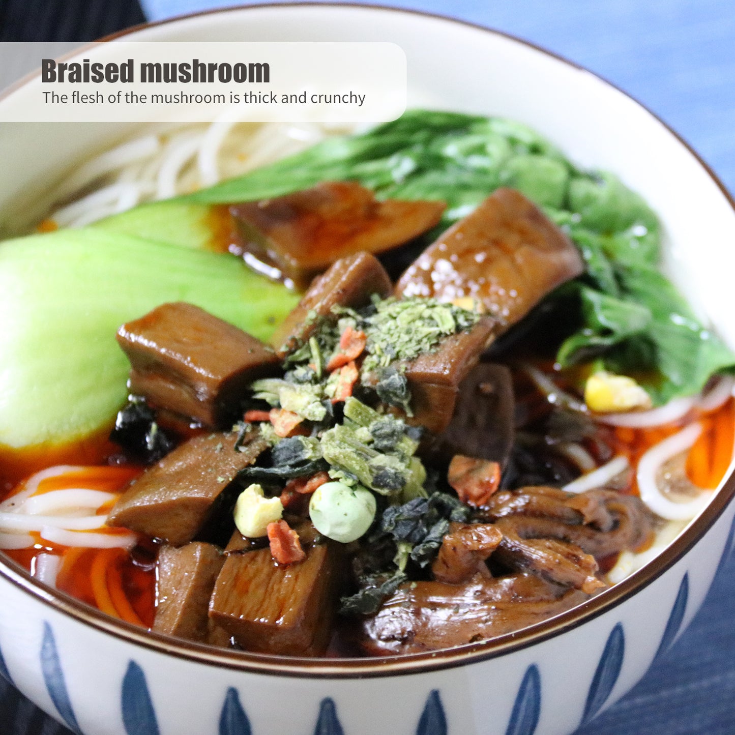 Vegan Braised Mushroom Mixed Instant Rice Noodles 01
