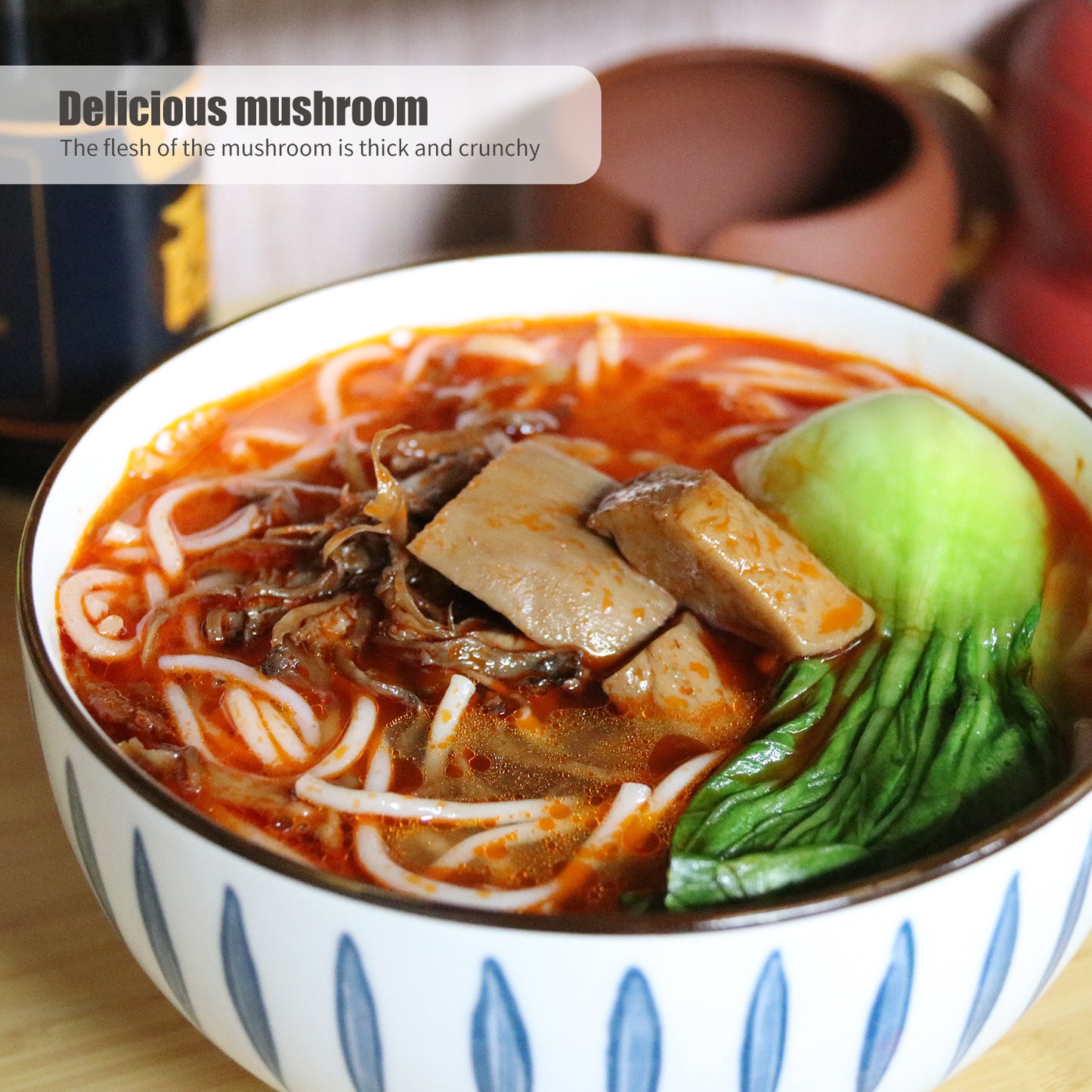 Vegan Tomato Mushroom Soup Instant Rice Noodles 02