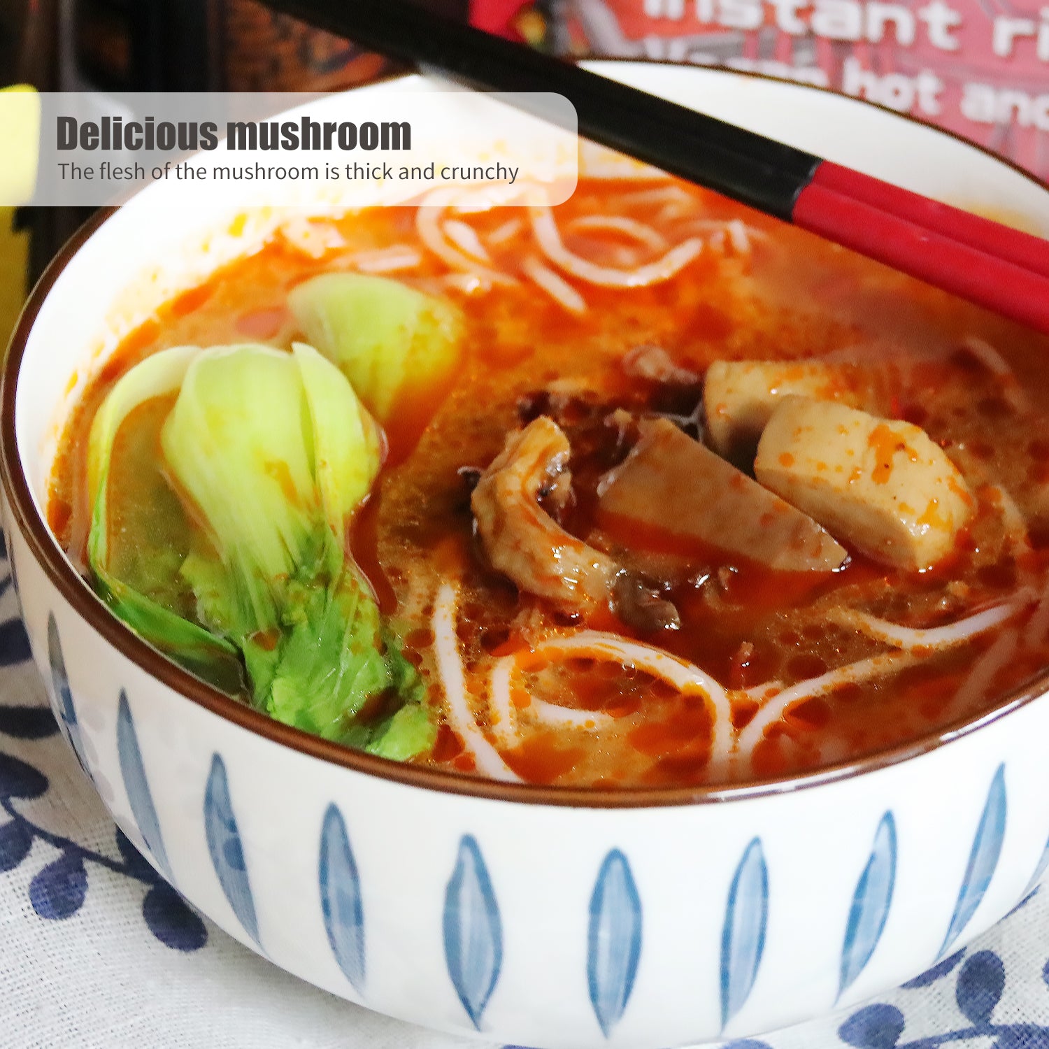 Vegan Hot and Sour Mushroom Instant Rice Noodles 02