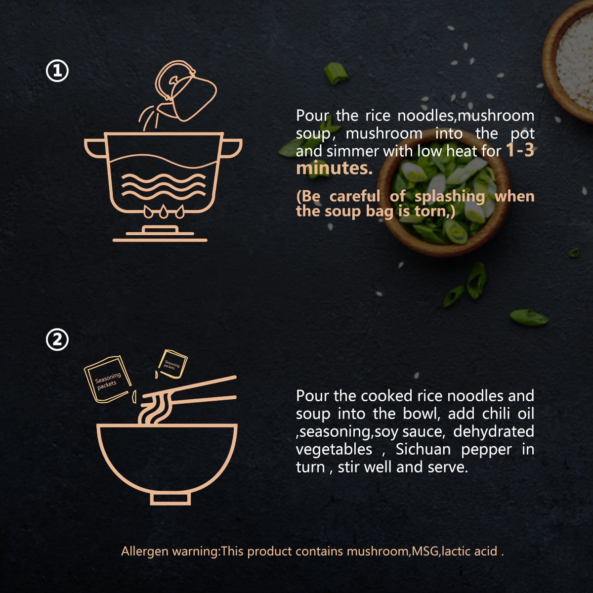 Vegan Mushroom Soup Instant Rice Noodles 06