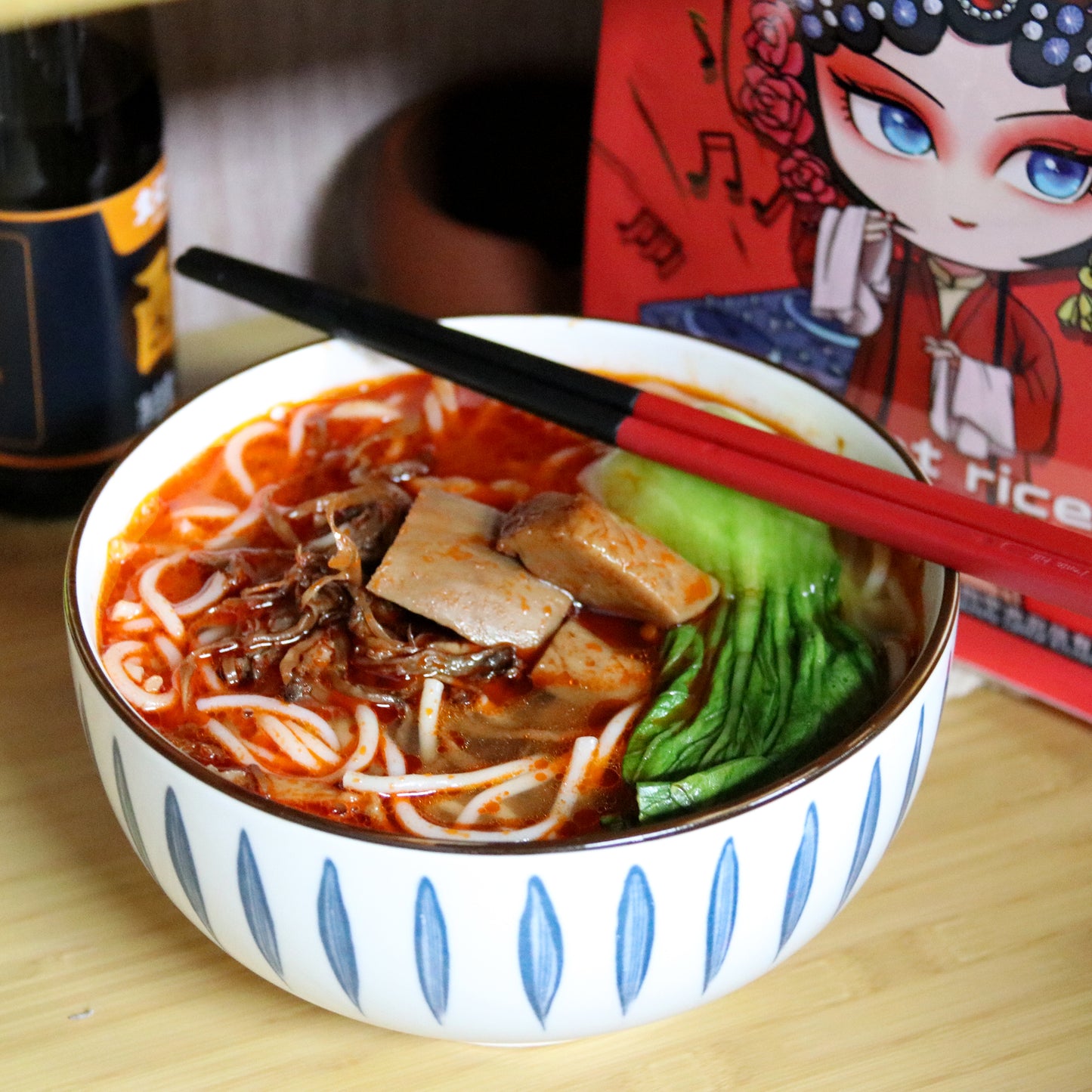 Vegan Tomato Mushroom Soup Instant Rice Noodles main02