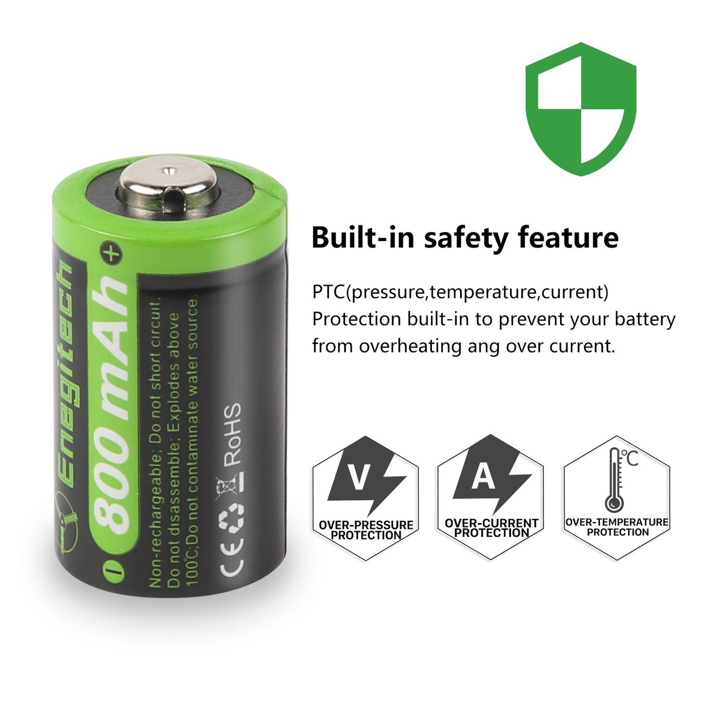 Enegitech CR2 Lithium Batteries - 6 Pack